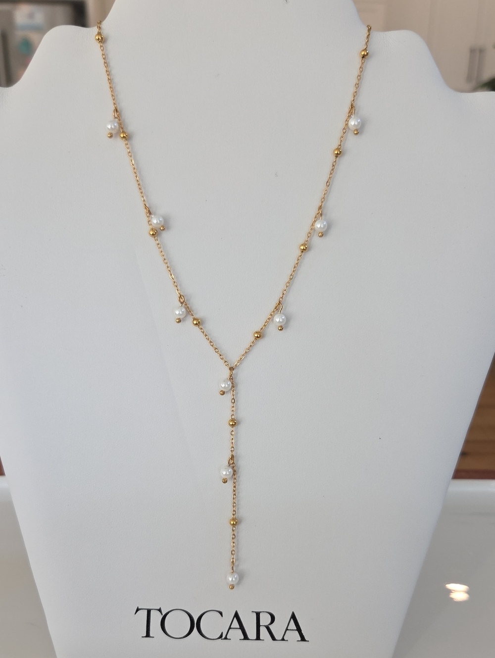 Tocara Pearl Y-Drop Necklace